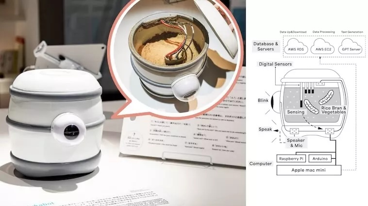 【写真】「ヌカボット」の内部の写真や側面図。